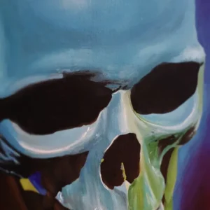 James Yvrande artiste peintre réaliste contemporain tableau Morax skull
