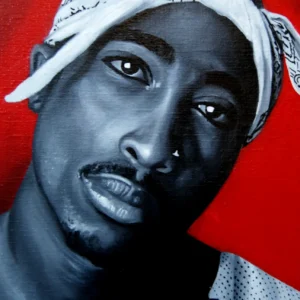 James Yvrande artiste peintre réaliste contemporain tableau Tupac